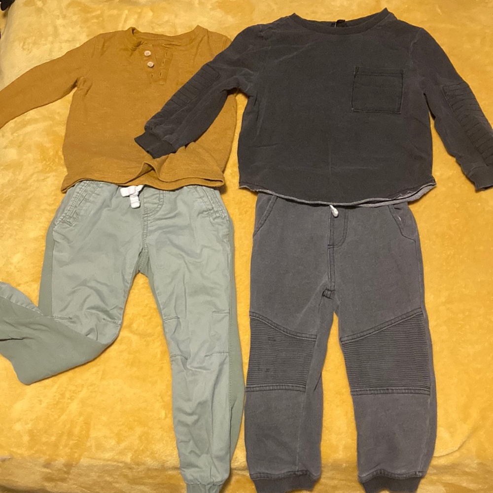 Boys bundle long sleeve shirts and pants Cat & Jack also Art Class brands